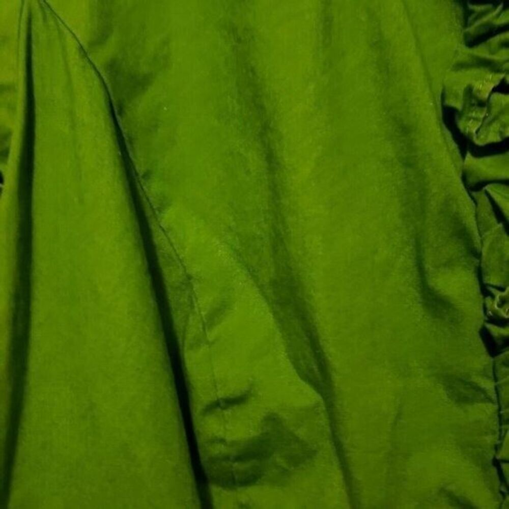 Green Ruffled Button-Down Shirt - Picture 6 of 8